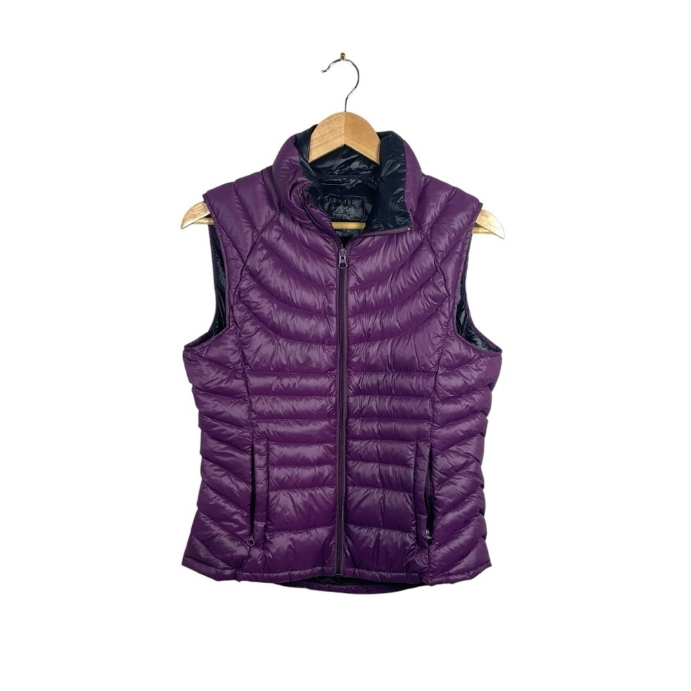 Bernardo Women’s Goose Down Packable Puffer Vest in Purple Size S